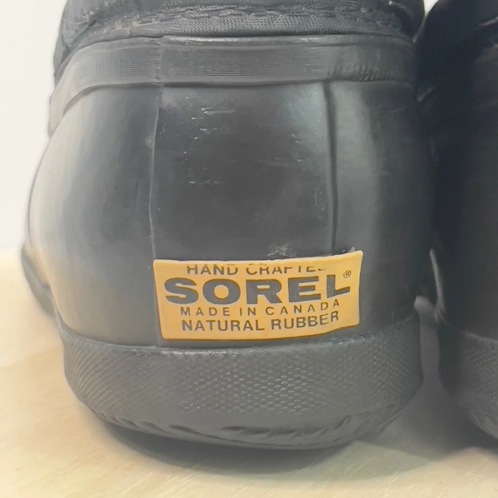 Sorel Kaufman Canada Womens Boots Winter Black Fur Lined Insulated Waterproof 10